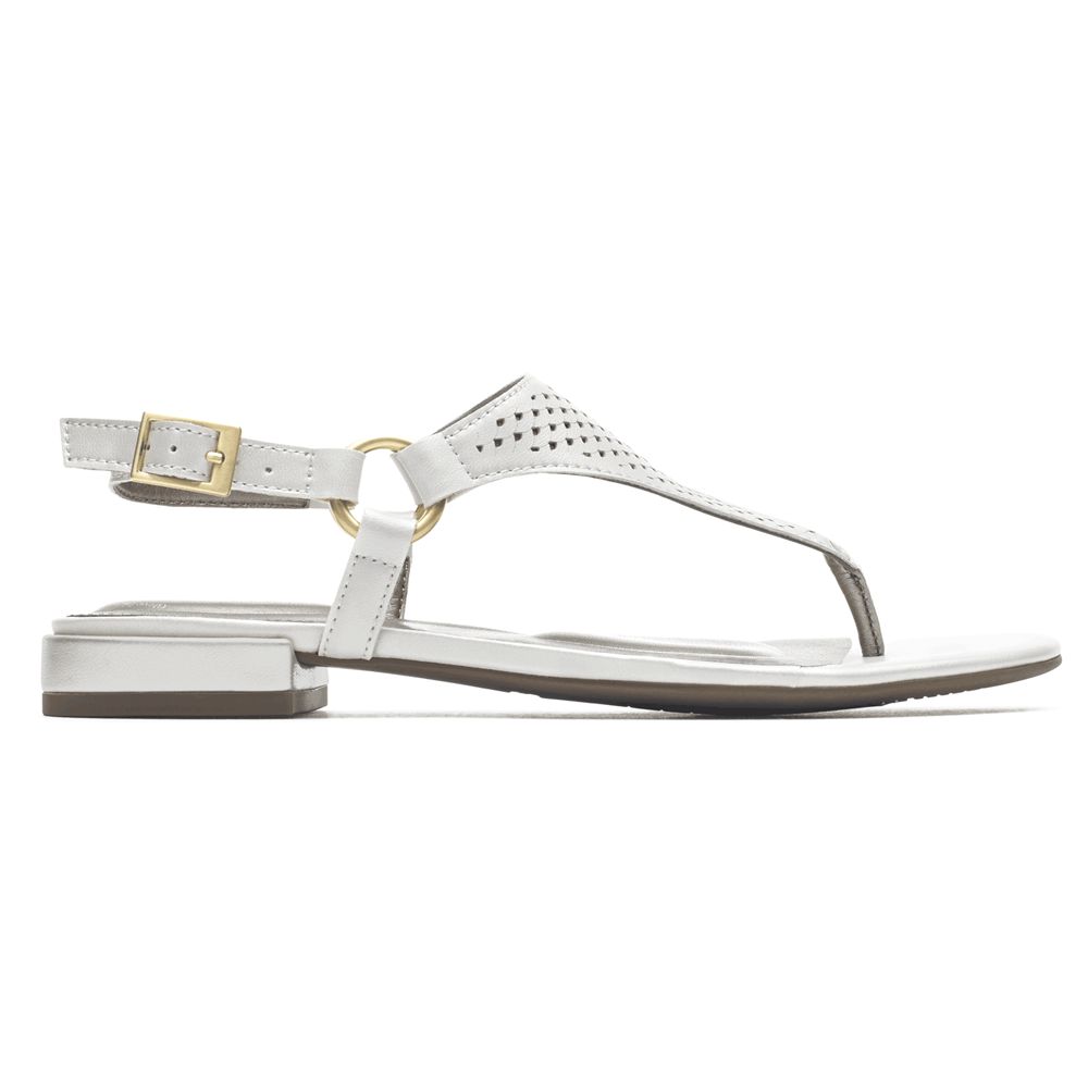 Rockport Canada Total Motion Zosia Thong - Womens Sandals White (QMP360728)